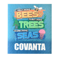 7" x 8" dishcloth, made of part natural fibers and part... from ASI 63549...