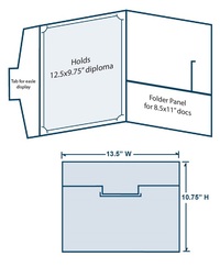 Presentation folder (1 pocket) with certificate holder slots and tuck flap......
