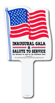 American Flag Shaped Plastic Auction Paddles / Numbered Fans