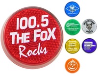 Round flashing LED strobe button ad light with clip and safety... from ASI...