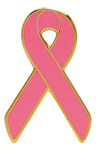 Hot Pink Ribbon Pin / Breast Cancer Awareness