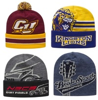 Custom Knit (Logo Knit-in) Beanie / Stocking Cap with Fine Detail... from ASI...