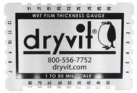Aluminum wet film gauge, 3 1/4" x 2 1/4".... from ASI 53430 Executive Line /...
