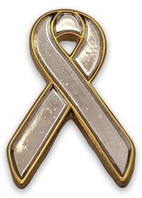 Silver Stalker Victim Awareness / Support Ribbon Lapel Pin