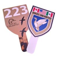 Premium Numbered Auction Bidder Paddles - Solid PVC Plastic