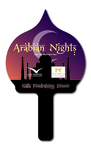 Arabian Nights Taj Majal Plastic Auction Paddles / Numbered Fans