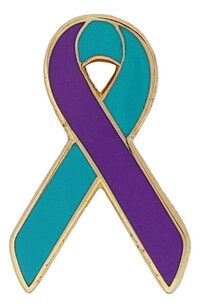 Purple and Teal Pin / Domestic Violence Awareness