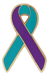 Purple and Teal Pin / Domestic Violence Awareness