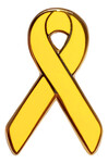 Yellow Awareness / Support Ribbon Lapel Pin