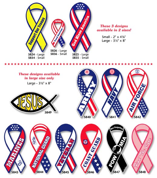 Awareness Ribbon Magnets... from ASI 56950 Gill Studios Inc