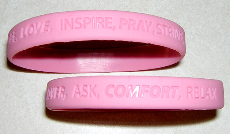 Pink Breast Cancer Awareness Bracelets