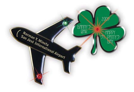 Custom Shaped Metal Epoxy Blinking Buttons... from ASI 45450 CleggPromo