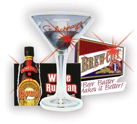 Custom Shaped Paper Laminate Blinking Buttons... from ASI 45450 CleggPromo