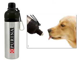 Stainless Steel Water Bottle with Canine Roller Ball Flow Top... from ASI 51197 ETS Express, LLC