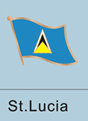 St. Lucia Flag Pin
