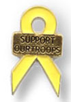 Support Our Troops Yellow Loop Ribbon Lapel Pin... from ASI 96235 Wehr Industries Inc