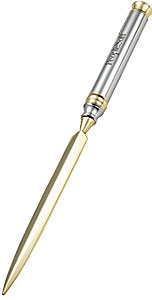 Brass / Chrome Letter Opener... from ASI 67866 Logomark/Valumark