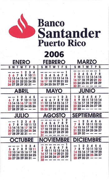 Spanish Calendar Card / Los calendarios... from ASI 78100 ZZ DROPPED - Pilgrim Plastic Products Inc