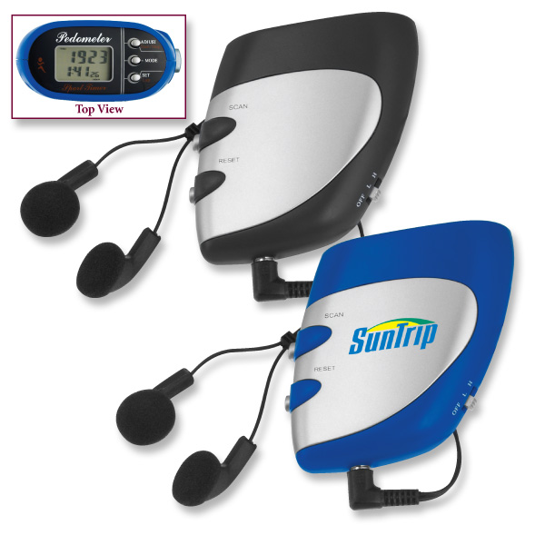 Stopwatch, Pedometer, FM scan Radio multi-functional combo... from ASI 42424 ZZ DROPPED -Bullet