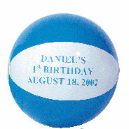 Inflatable Two-Color Process Blue/White Beachball... from ASI 39209 Beachline Corporation