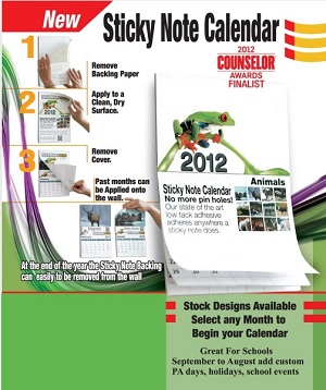 Custom Images Sticky Back Calendar... from ASI 79392 Premiums Plus Inc