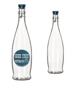 Glass Water Bottle with Wire Bale Top... from ASI 80093 Pyrographics