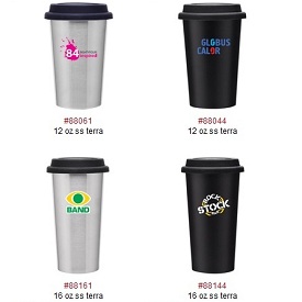 Double-wall 12 oz and 16 oz Stainless Steel Mug with Silicone... from ASI 51197 ETS Express, LLC