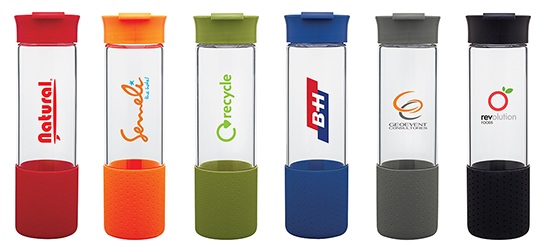 Glass Vessel / Bottle with Silicone Grip... from ASI 51197 ETS Express, LLC