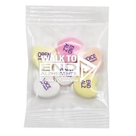 Custom Message Conversation Hearts in Promo Bag... from ASI 71685 Midnite Snax®