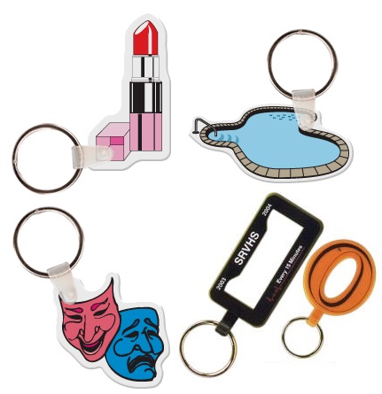 Custom Shaped Vinyl Key chains w/ optional Cut Out... from ASI 56100 Gemini Ind Inc