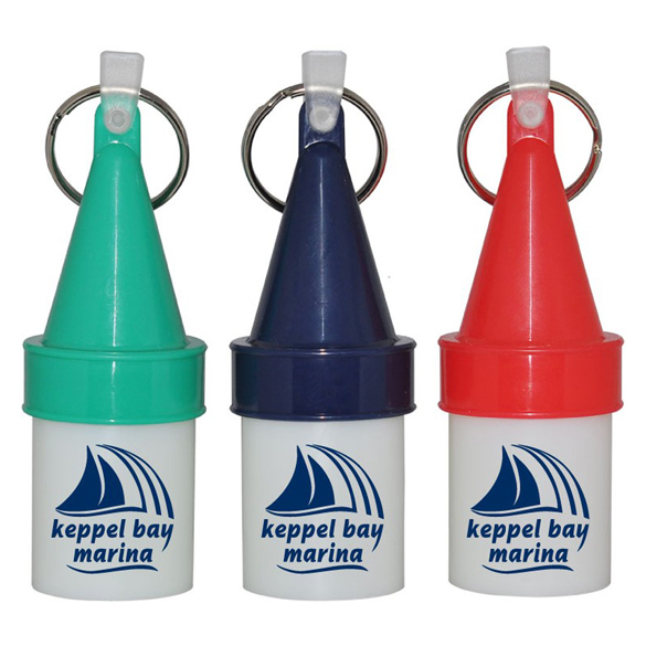 Floating Buoy Shaped Plastic Key Chain w/ Removable Top... from ASI 73464 ZZ OLD - Nationwide Promotions LLC