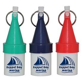 Floating Buoy Shaped Plastic Key Chain w/ Removable Top... from ASI 73464 ZZ OLD - Nationwide Promotions LLC