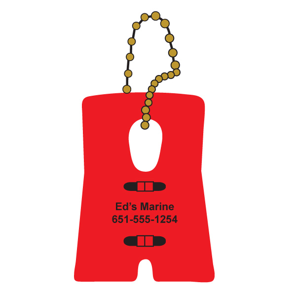 Floating Life Vest / PFD Shaped Keychain... from ASI 79970 Pro-Sports Foam Products