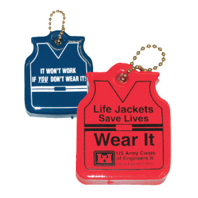 Floating Life Vest Shaped Keychain... from ASI 79970 Pro-Sports Foam Products