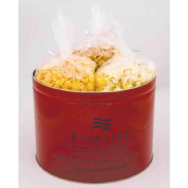 2 Gallon Popcorn Tin - 3 kinds of Popcorn ... from ASI 30350 ZZ OLD - A La Carte