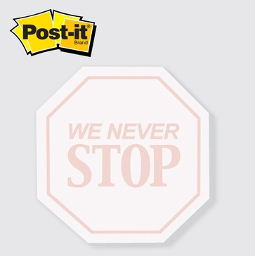 Stop Sign / Octagon - Die cut Post it Note Pads... from ASI 91240 3M/Promotional Markets Dept