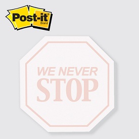 Stop Sign / Octagon - Die cut Post it Note Pads... from ASI 91240 3M/Promotional Markets Dept