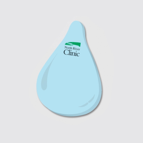 Water Droplet / Rain Drop - Die Cut Post-it Note Pads... from ASI 91240 3M/Promotional Markets Dept