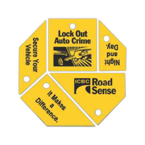 Five Piece Octagon Puzzle in Flexible PVC Vinyl w/ Optional Keychain... from ASI 56100 Gemini Ind Inc