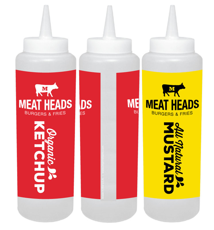 Recyclable Food Safe 12 oz. condiment bottle with optional spout tip.... from ASI 67075 Leprechaun Promotions, LLC / Leprechaun Promotions