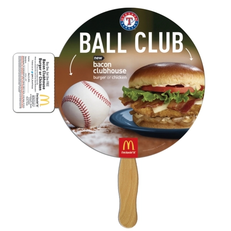 Hand Fans With Tear off coupons / drink tickets / raffle... from ASI 67620 Lion Circle Corp