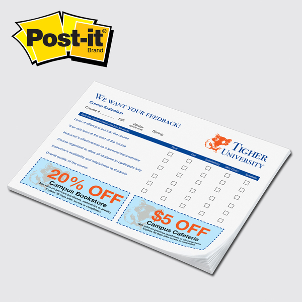 6 x 8 Value Priced Post-it Note Pads ... from ASI 91240 3M/Promotional Markets Dept