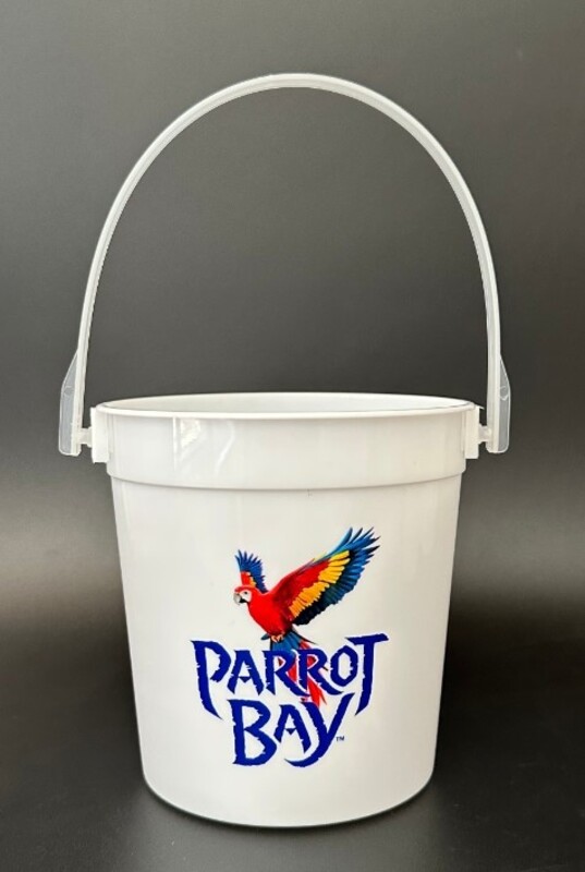 Plastic 32 ounce capacity drink bucket with folding handle.... from ASI 91880 Tranter Graphics Inc