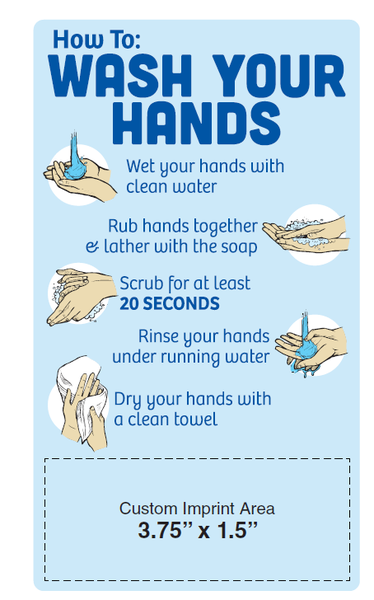 Hand Washing Magnet - 4x7 Round Corners - 25 Mil.... from ASI 91760 Tradenet Publishing / TradeNet Line