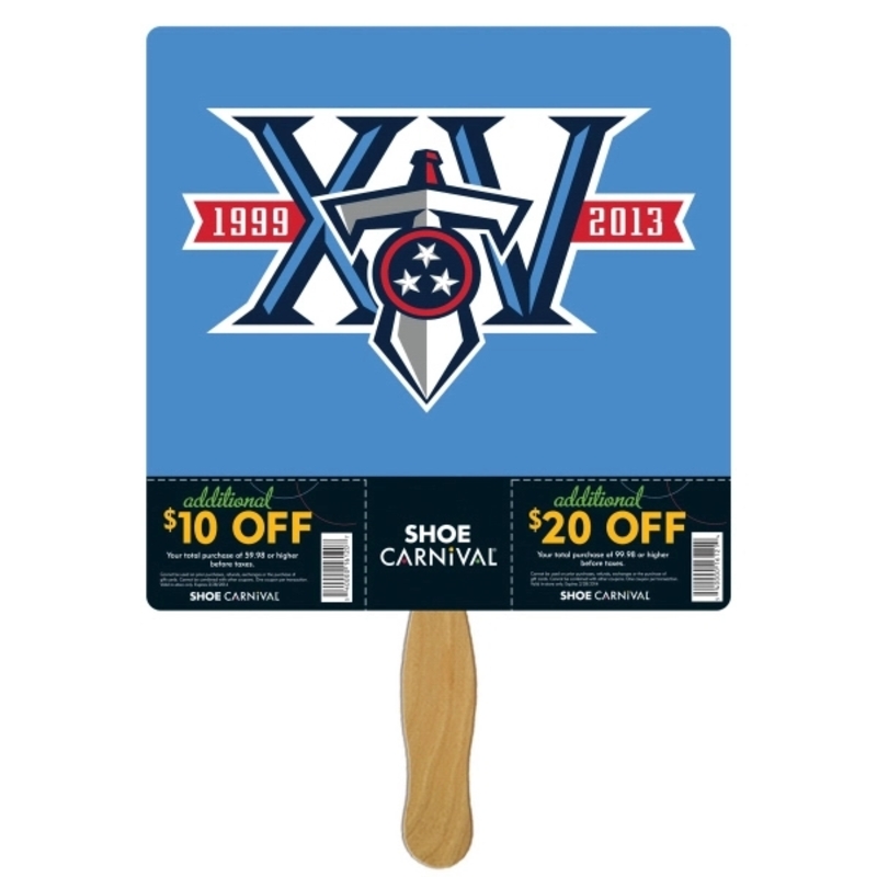 Hand Fans With Tear off coupons / drink tickets / raffle... from ASI 67620 Lion Circle Corp