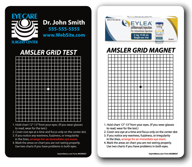 Amsler Grid Macular Degeneration Test Fridge Magnet... from ASI 91760 Tradenet Publishing