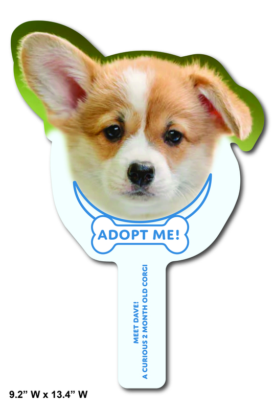 Custom shaped corrugated plastic bidder auction paddles / hand fans with... from ASI 54322 FireSprint Printing