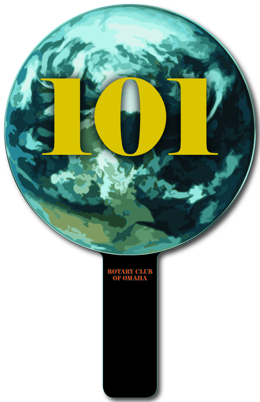 Custom shaped corrugated plastic bidder auction paddles / hand fans with... from ASI 54322 FireSprint Printing