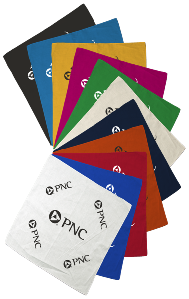 Muslin bandanna with purl stitch edges.... from ASI 31260 AdCapitol / Adcapitol