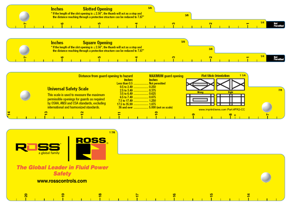4 Piece Hinged Ruler / Scale used as a Safety Gauge... from ASI 87400 ArtechPro / Artech®
